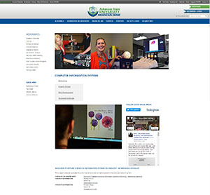 Thumbnail for screenshot of Arkansas State University Mountain Home degree page.